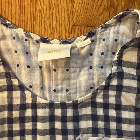 Maeve from Anthropologie blue plaid tank size small - Picture 2 of 4